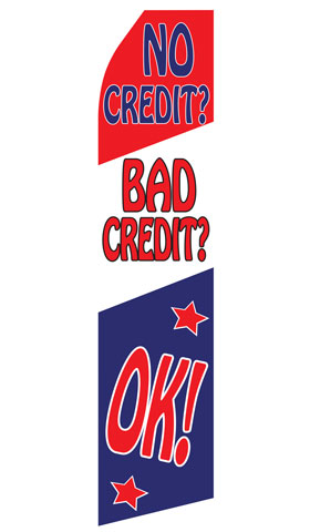 No Credit/Bad Credit OK! Swooper Flag