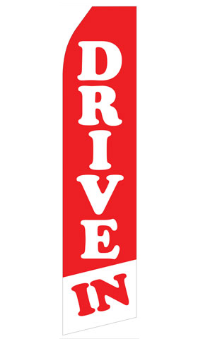 Red and White Drive In – Econo Stock Flag
