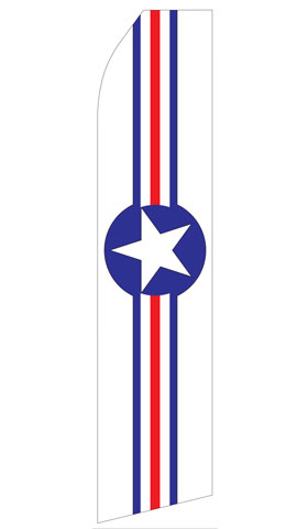 Red White and Red Star Econo Stock Flag