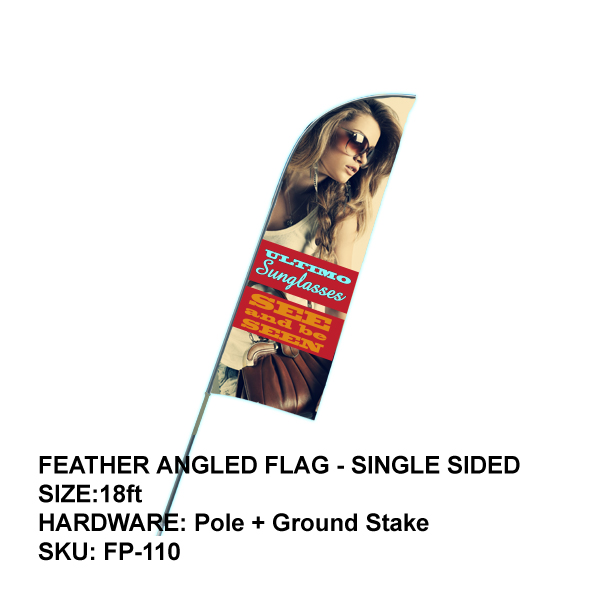 Feather Angled Flag – 18ft